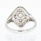 Art Deco French Diamond 18 Karat White Gold Platinum Ring, 1920s 10