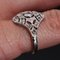 Art Deco French Diamond 18 Karat White Gold Platinum Ring, 1920s, Image 9