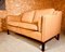 Vintage Danish Mid-Century Georg Thams Leather 2 Person Sofa in Light Tan 2