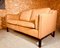 Vintage Danish Mid-Century Georg Thams Leather 2 Person Sofa in Light Tan, Image 2