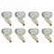 Barovier Art Deco Brass Mounted Murano Glass Sconces, 1940, Set of 8 1