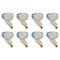 Barovier Art Deco Brass Mounted Murano Glass Sconces, 1940, Set of 8, Image 1