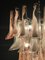 Italian Murano Glass Pink and White Petal Chandeliers, 1980s, Set of 2 6