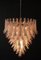 Italian Murano Glass Pink and White Petal Chandeliers, 1980s, Set of 2 13