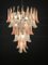 Italian Murano Glass Pink and White Petal Chandeliers, 1980s, Set of 2 9