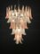 Italian Murano Glass Pink and White Petal Chandeliers, 1980s, Set of 2, Image 9
