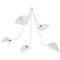 Modern White Spider Ceiling Lamp with Five Curved Fixed Arms by Serge Mouille 1