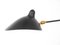 Modern Black Wall Lamp with Two Rotating Straight-Curved Arms by Serge Mouille, Image 7