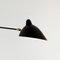 Modern Black Wall Lamp with Two Rotating Straight-Curved Arms by Serge Mouille, Image 5