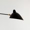 Moderne schwarze Wandlampe mit zwei drehbaren, geraden Armen von Serge Mouille 5