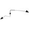 Modern Black Wall Lamp with Two Rotating Straight-Curved Arms by Serge Mouille, Image 1