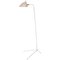 Mid-Century Modern White Standing Lamp with One Arm by Serge Mouille 1