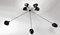 Schwarze Mid-Century Modern Spider Deckenlampe mit Sieben Armen von Serge Mouille 3