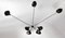 Schwarze Mid-Century Modern Spider Deckenlampe mit Sieben Armen von Serge Mouille 2