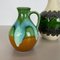 German Multi-Colored Op Art Fat Lava Pottery Vases from Bay Keramik, Set of 3 4