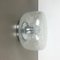 German Bubble Ice Glass Cone Wall Light from Hillebrand Leuchten 2