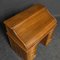 Kleiner edwardianischer Schreibtisch aus Nussholz mit Rolltür 5