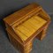 Kleiner edwardianischer Schreibtisch aus Nussholz mit Rolltür 6