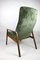 Fauteuil Haut Vintage en Velours Vert Olive, 1970s 8