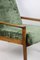 Fauteuil Haut Vintage en Velours Vert Olive, 1970s 9