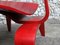 Sillón LCW teñido en rojo de Charles & Ray Eames para Herman Miller / Evans Products Company, 1948, Imagen 12