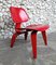 Stained Red LCW Lounge Chair by Charles & Ray Eames for Herman Miller / Evans Products Company, 1948 1