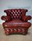 Vintage English Leather Dellbrook Chesterfield Club Chair 1