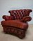 Vintage English Leather Dellbrook Chesterfield Club Chair 19