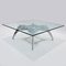 Vintage Glass and Cast Aluminium Coffee Table 3