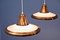 Danish Hanging Lamps in Solid Copper, 1970s, Set of 2 5