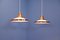 Danish Hanging Lamps in Solid Copper, 1970s, Set of 2, Image 2