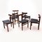 Teak & Leather Model 193 Dining Chairs by Inger Klingenberg for France & Søn, Set of 6, Image 4