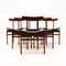 Teak & Leather Model 193 Dining Chairs by Inger Klingenberg for France & Søn, Set of 6 1