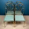 Vintage French Brass Faux Bamboo Dining 4 Chairs and Table, 1970s, Set of 5 14