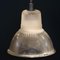 Lámpara colgante francesa industrial vintage de Holophane, años 40, Imagen 3