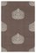 Indischer Vintage Dhurrie Teppich in Braun 1
