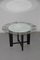 Runder Vintage Glas Couchtisch mit Blattmuster, 1950er 10