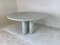 Tavolo da pranzo rotondo vintage in marmo nello stile di Mario Bellini, anni '70, Immagine 1