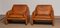 Brutalist Cognac Patina Leather Ds-61 Lounge Chairs from De Sede, 1960s, Set of 2 1