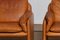 Brutalist Cognac Patina Leather Ds-61 Lounge Chairs from De Sede, 1960s, Set of 2 8