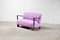 Italienisches Mid-Century Sofa aus violetter Bouclé Wolle, 1950er 1