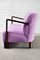 Italienisches Mid-Century Sofa aus violetter Bouclé Wolle, 1950er 7