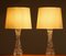 Lampes de Bureau en Cristal Transparent par Carl Fagerlund pour Orrefors, Suède, 1960s, Set de 2 8