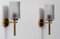 Swedish Brass Wall Lights Sconces by Carl Fagerlund for Orrefors, 1960s, Set of 2 1