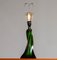 Art Nouveau Amber and Green Single Venetian Murano Glass Organic Table Lamp, 1940s 1
