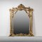 Wall Mirror in Wood with Gold Leaf, 1950s 1
