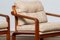 Danish Teak with Wool Cushions Lounge Easy Chair by HS Design, 1980s, Set of 2 3