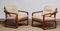 Danish Teak with Wool Cushions Lounge Easy Chair by HS Design, 1980s, Set of 2 16