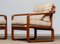 Danish Teak with Wool Cushions Lounge Easy Chair by HS Design, 1980s, Set of 2 13