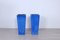 Blau emaillierte Vasen aus Terrakotta, 2er Set 1